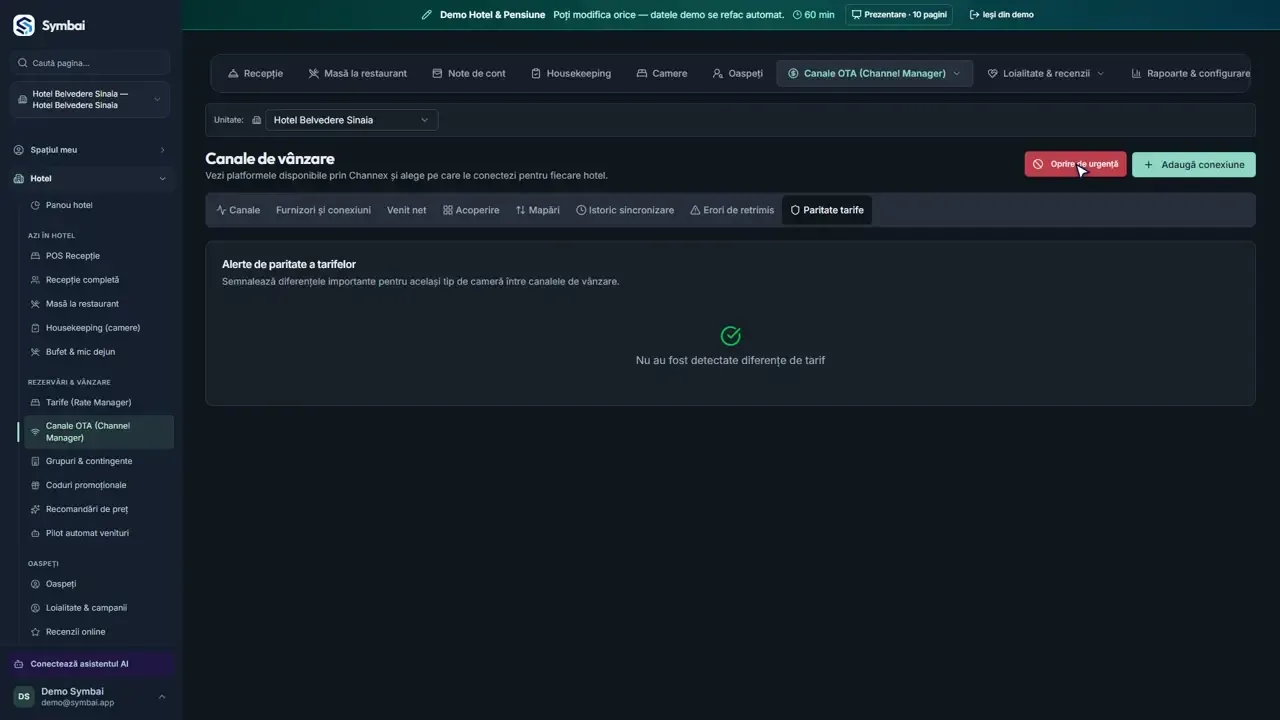 Paritatea și oprirea de urgență